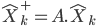  \hat{X}^+_{k} = A.\hat{X}_k 