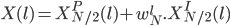 X(l) =X^P_{N/2}(l) +w_N^l . X^I_{N/2}(l)